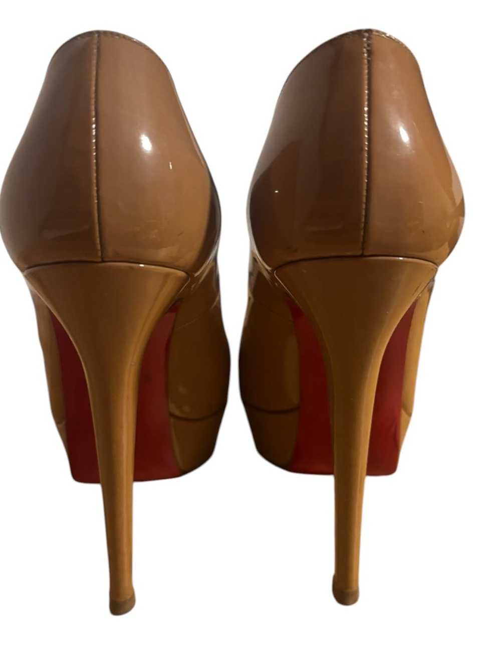 Christian Louboutin Bianca Beige Patent Pumps - Picture 8 of 10
